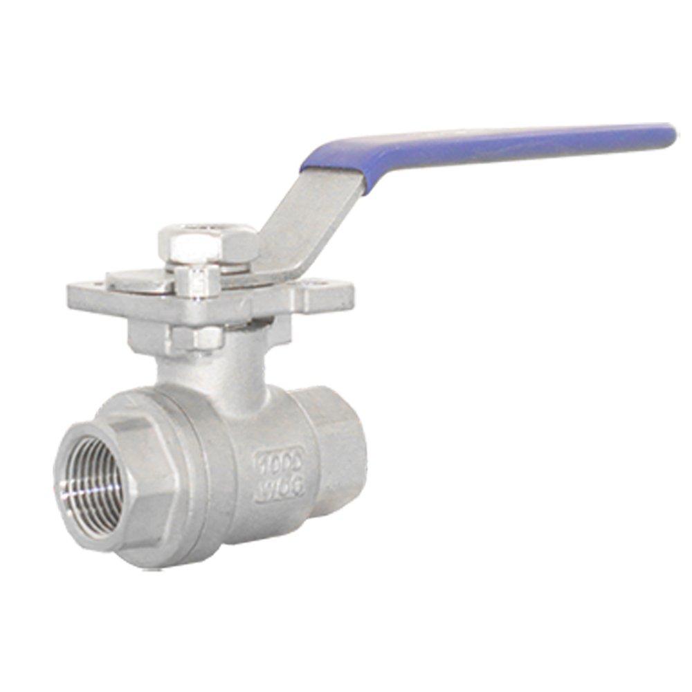 Кран шаровой муфтовый под привод нержавеющий Newkey (2PC)  AISI304 DN65 (2_1/2")  (CF8)  PN64
