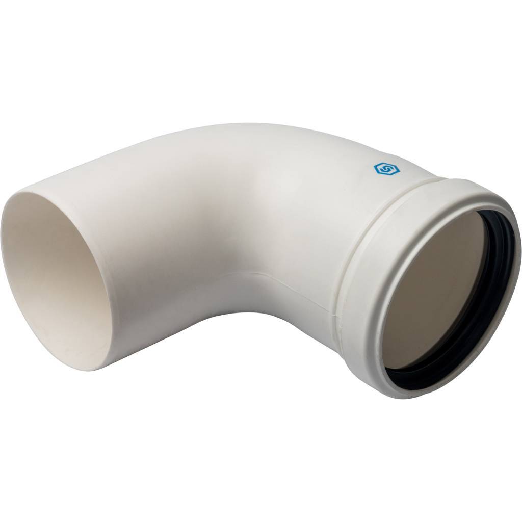 Элемент дымохода конденсационного угол Stout 87° D80 м/п PP-FE