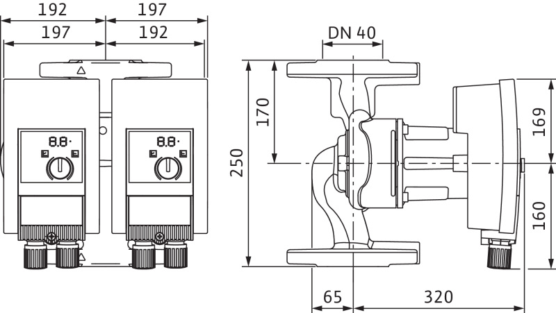 Насос Wilo YONOS MAXO-D 40/0,5-16 PN6/10
