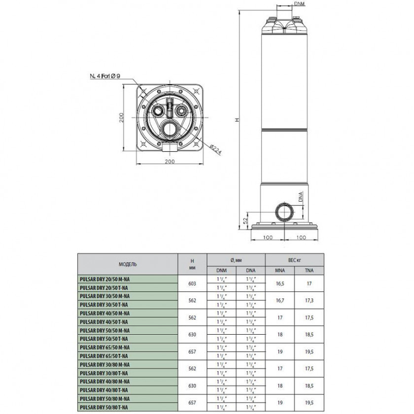 Насос DAB PULSAR DRY 50/80 M-NA