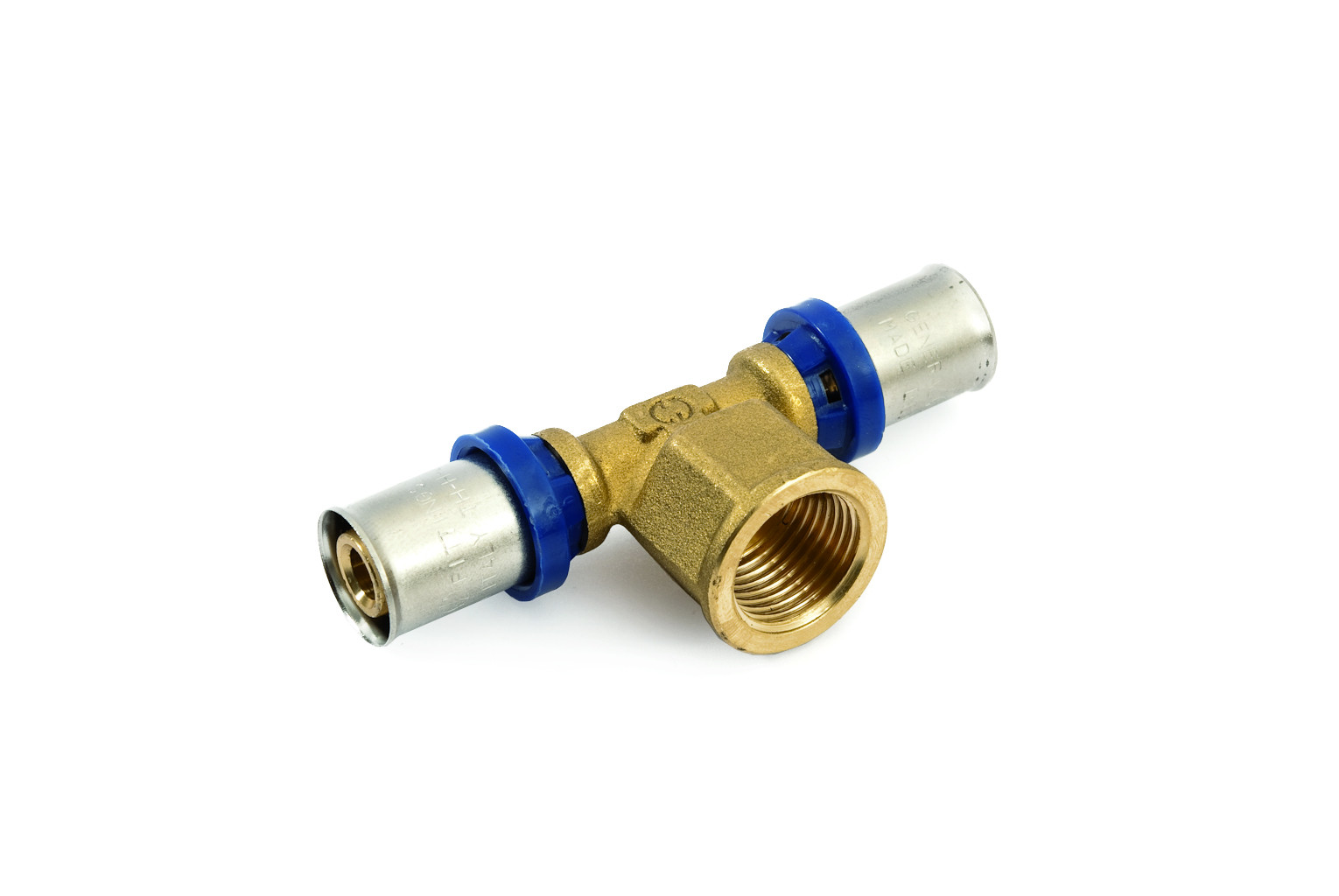 Тройник 26-1/2"-26, General Fittings 5T00, 12, пресс-резьба, вн., латунь