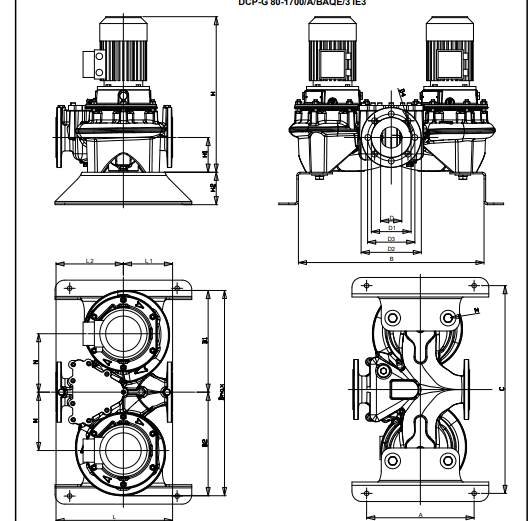 Насос DAB DCP-G 80-1700/A/BAQE/3 - IE3