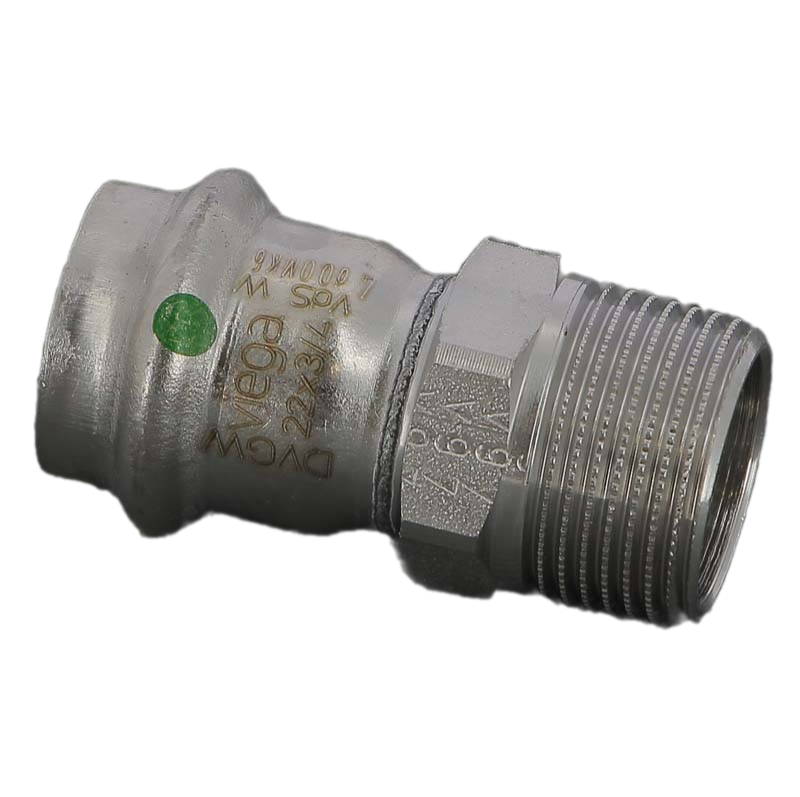 Переход HP 22 х 3/4" Sanpress Inox c SC-Contur, нержавеющая сталь Viega