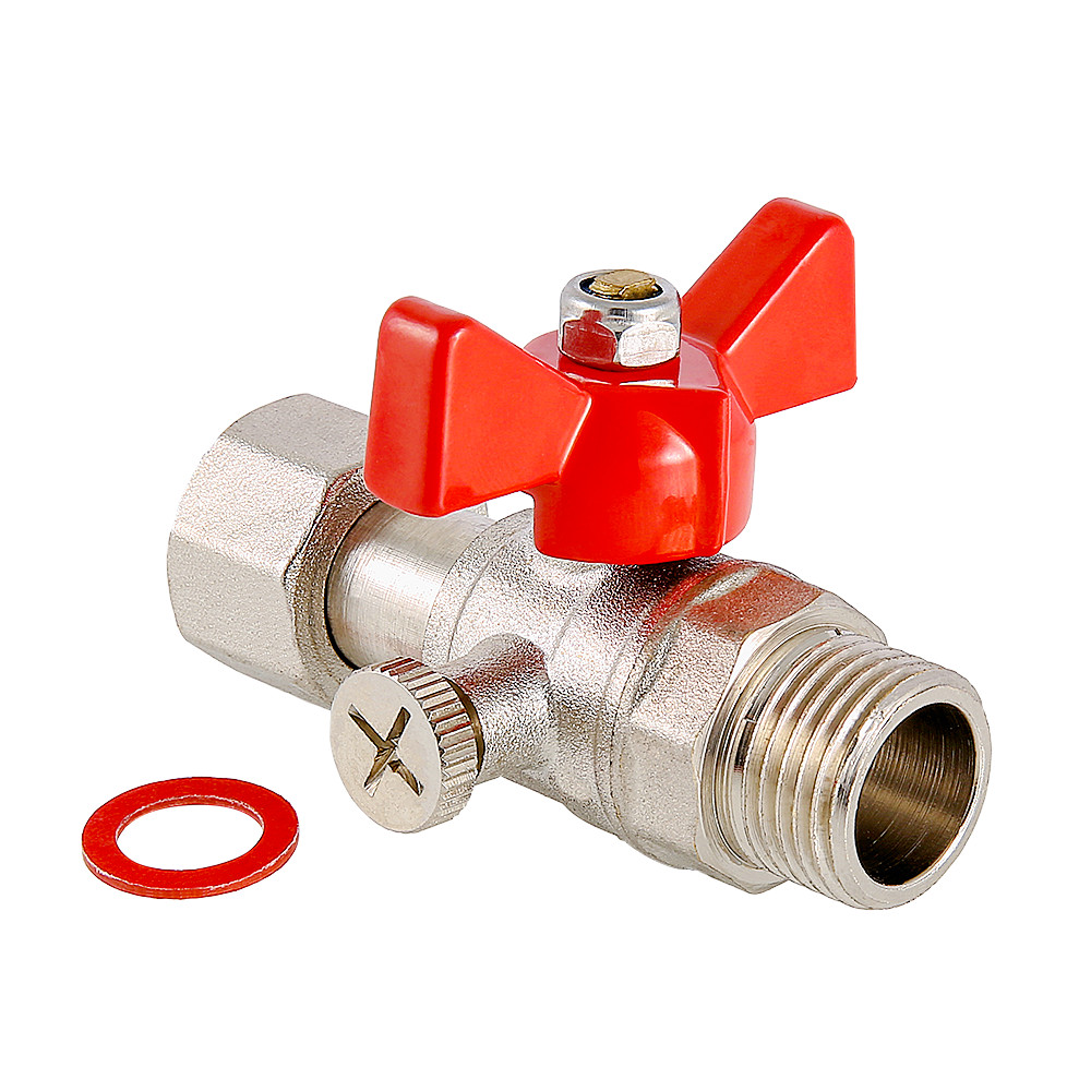 Кран шаровой Valtec для подключения манометра с наружной резьбой VT.806.N.0404