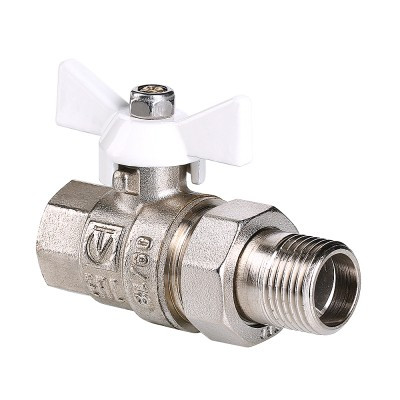 Кран шаровой Valtec 3/4"-20ПМ американка белая