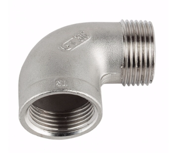 Угольник GENEBRE 0092 02, DN008 (1/4")  PN20, 90 град, корпус - AISI316 (CF8M)  НР-ВР