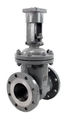 Задвижка клиновая 30с964нж DN.ru GVWR2121M-2W-F-ОСТ Ду80 Ру25 фланцевая, корпус - сталь 25Л, материал клина - сталь 25Л, уплотнение - металл, с ОСТ-фланцем, с голым штоком GAIR, крутящий момент 60