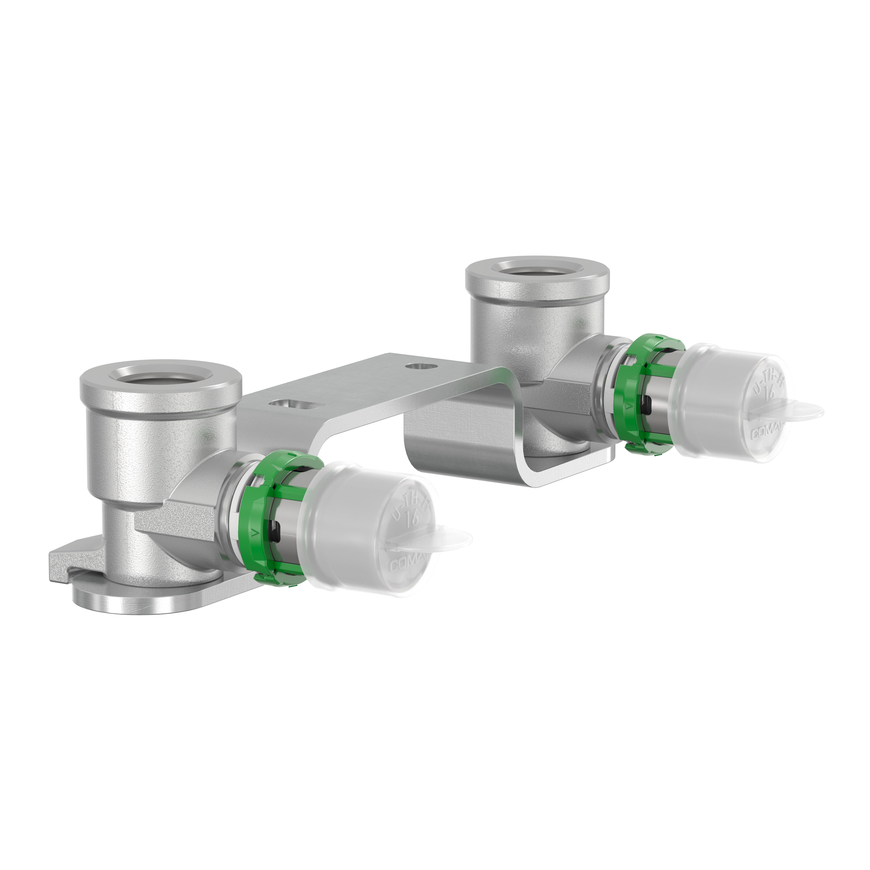 ПРЕСС Угольник 16х1/2"М установочный двойной Comap