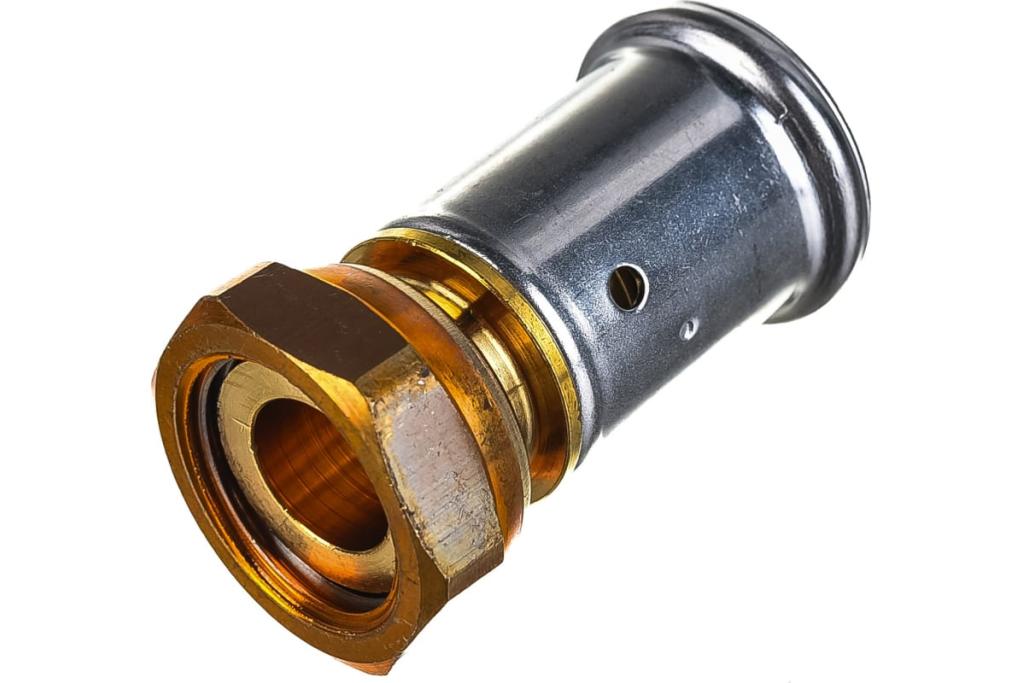 Переходник 20-1/2", Henco P, 26, пресс-резьба, вн., латунь, с накидной гайкой