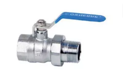 Кран шаровой полнопроходной GENEBRE 3048 07, DN032, PN25, корпус - латунь, шар - латунь, уплотн. шара - PTFE, НР/ВР, рукоятка-рычаг