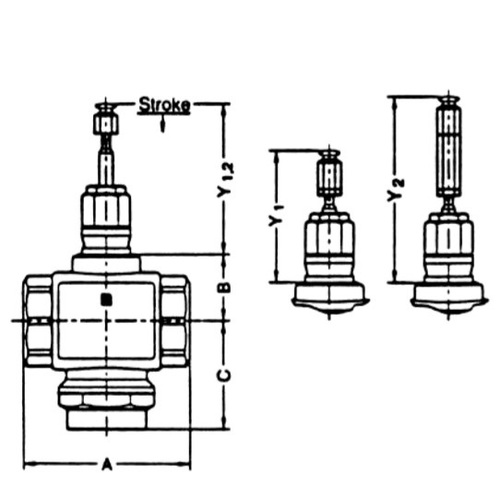 Клапан запорно-регулирующий Honeywell Ру16 Ду15 2-х ходовой линейный V5011R1018