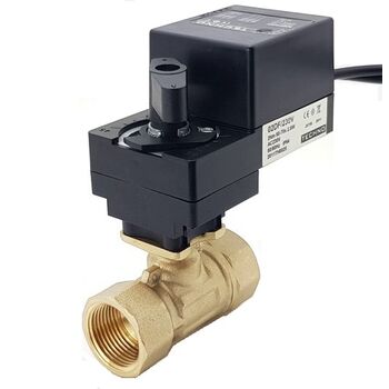 Кран TECHNO двухходовой шаровый с электроприводом HK320-02AN/24V