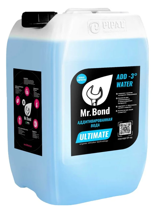 Вода аддитивированная (подготовленная) для систем отопления, 20 кг Mr.Bond® ADD WATER