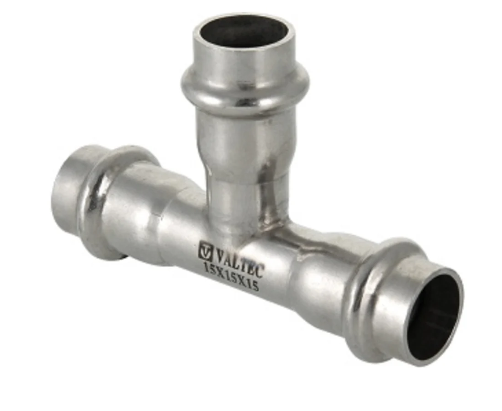 Фитинг Valtec из нержавеющей стали – пресс-тройник VTI.931.I.423542