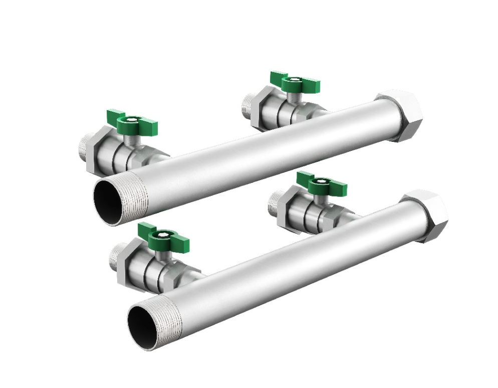 Коллектор Grundfos CMBE TWIN (4 выхода) 1 1/2"х1" c шаровыми кранами латунь