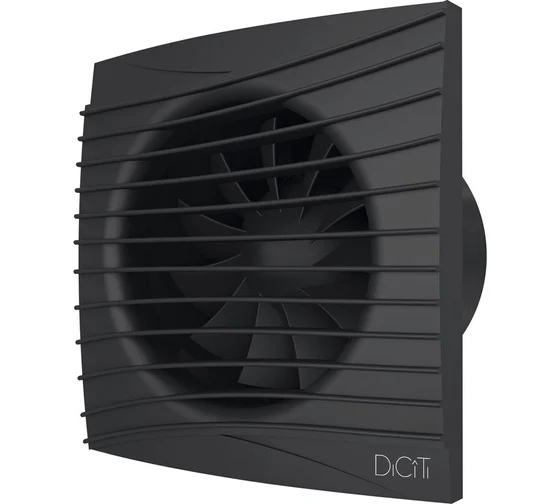 Вентилятор осевой вытяжной ЭРА.SILENT 5C matt black D125