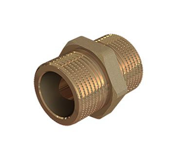 Ниппель ELSEN НН, 3/8", 3/8", латунь, равнопроходной