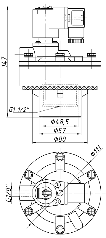 Клапан импульсный Kipvalve SPV-Y-40-DC24V