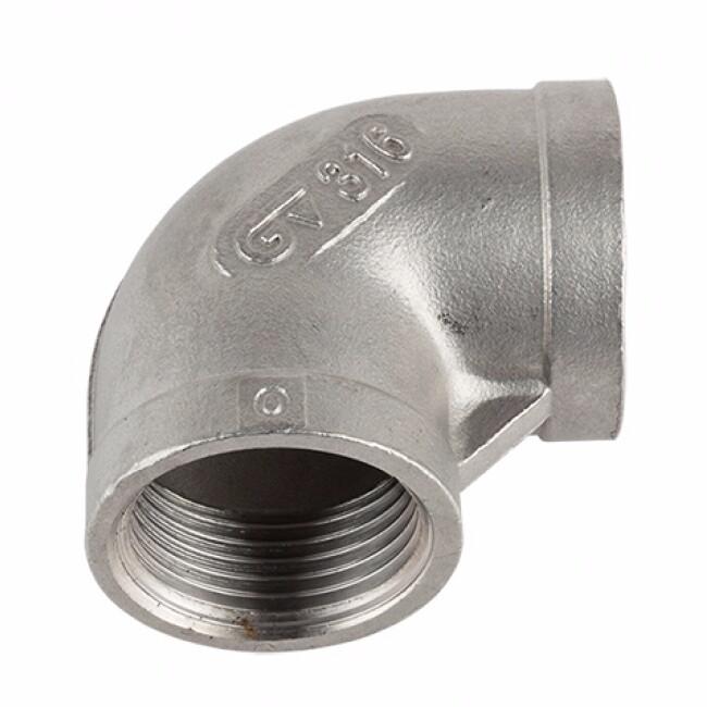 Угольник GENEBRE 0090 06, DN025 (1")  PN20, 90 град, корпус - AISI316 (CF8M)  ВР-ВР