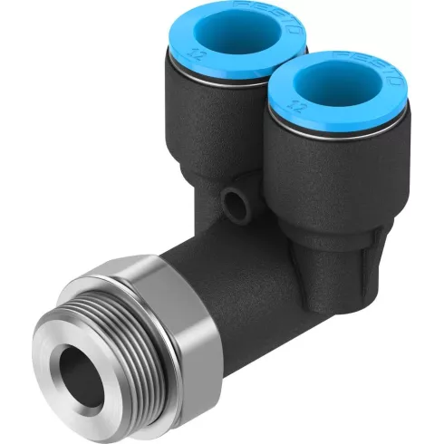Y-тройник угловой с цанговым зажимом и резьбой Festo QSYL-1/4-6
