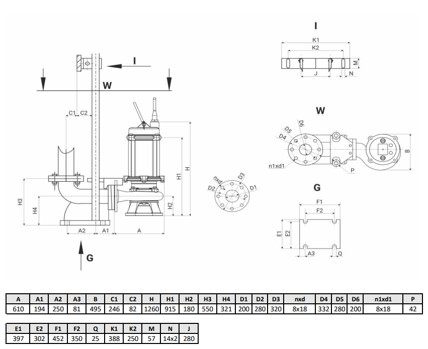 Канализационный насос Wellmix 200WQ2-300-7-11/4_380V