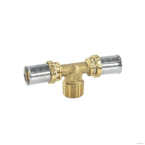 Тройник Giacomini МП пресс лат Дн16х1/2"х16 НР RM153Y033