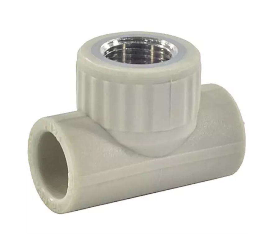 Тройник PP-R серый комбинированный Дн32х3/4" ВР VALFEX 10127132Г