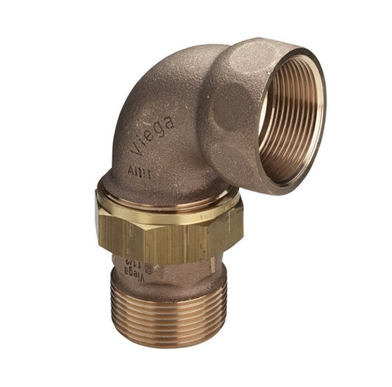 Американка угловая 90° 1/2"-1/2" Viega R2, 3098, резьба-резьба, вн.- нар., бронза