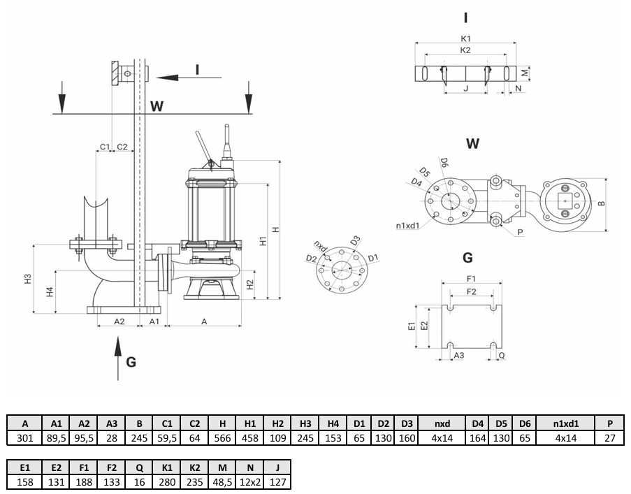Канализационный насос Wellmix 65WQ2-25-32-5.5/2_380V