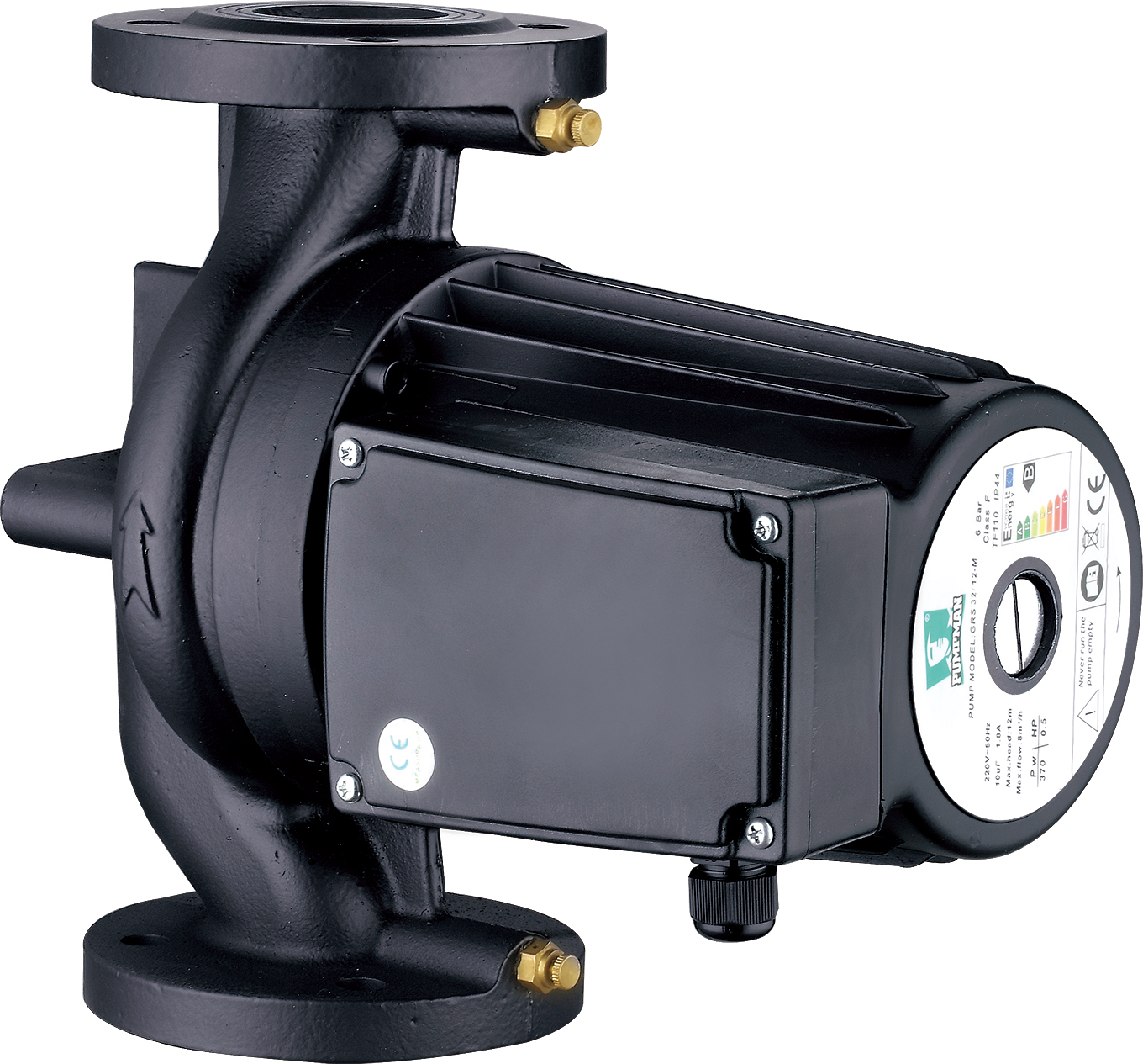 Насос Pumpman GRS40/10F-M (фланцевый,220В, 550Вт, Hmax-10м, Qmax-165л/мин, 250мм)