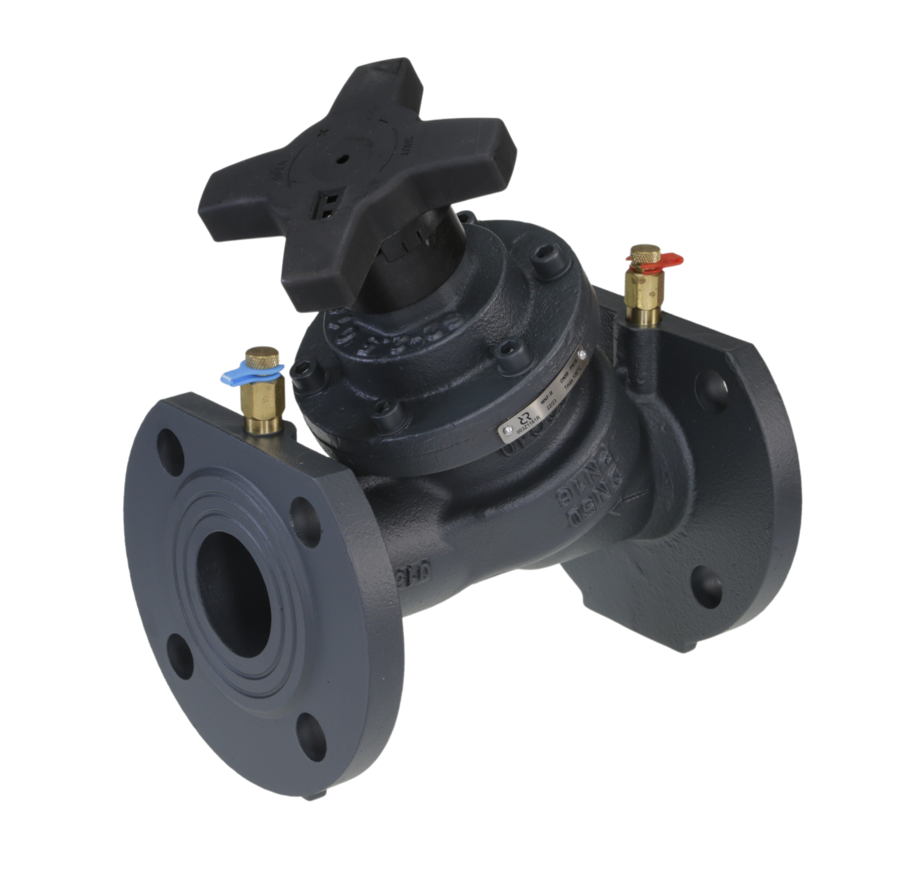 Ручной балансировочный клапан Ридан MNF-R DN20 фланцевый PN25 Tmax 120C