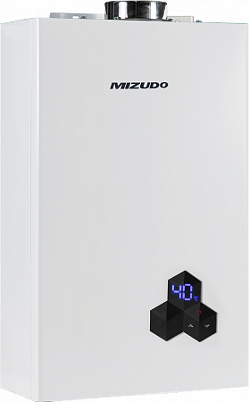 Газовая колонка MIZUDO ВПГ 4-12Т ТУРБО Oxygen free Euro, 12 л/мин труба в комплекте