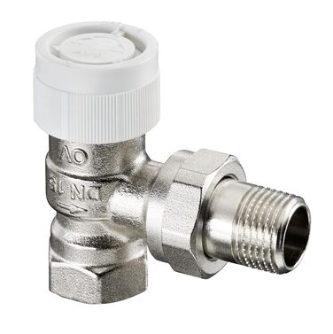 Вентиль Oventrop серия AV9, угловой, DN-15, 1/2", ВН, никелированный