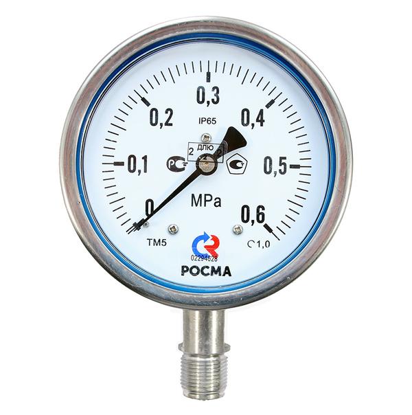 Манометр Росма ТМ-521Р.00 (0-160MPa) G1/2.1,5