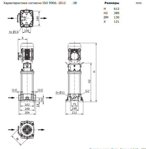 Насос Wilo HELIX FIRST V 206-5/16/E/S/400-50