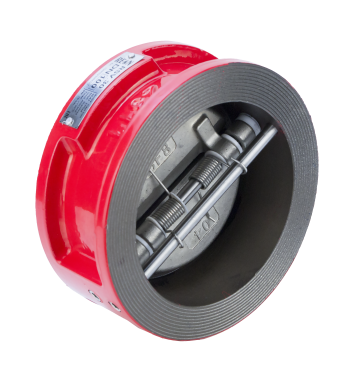 Обратный клапан КРАСНЫЙ межфланцевый Ду 40 REON тип RSV30 (PN16, Тmax=120°С, диск AISI304)