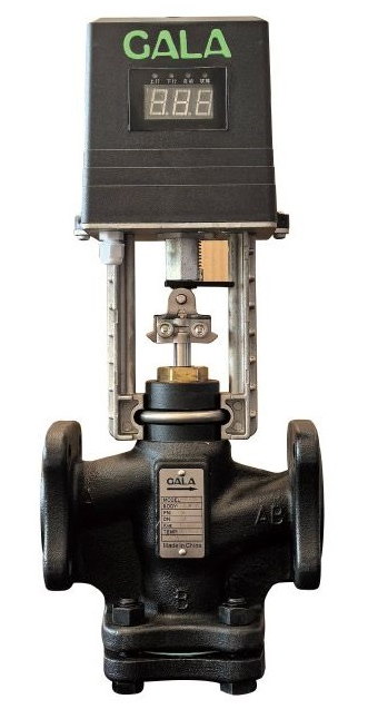 Двухходовой регулирующий клапан э/п 220В 3п GALA 6151, корп. чугун EN-GJL-250, фл. EN1092-2, PN16, -10...+150°C, Ду32