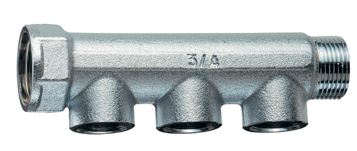 Коллектор FAR 1" с 3 отводами 1/2" ВР 36мм