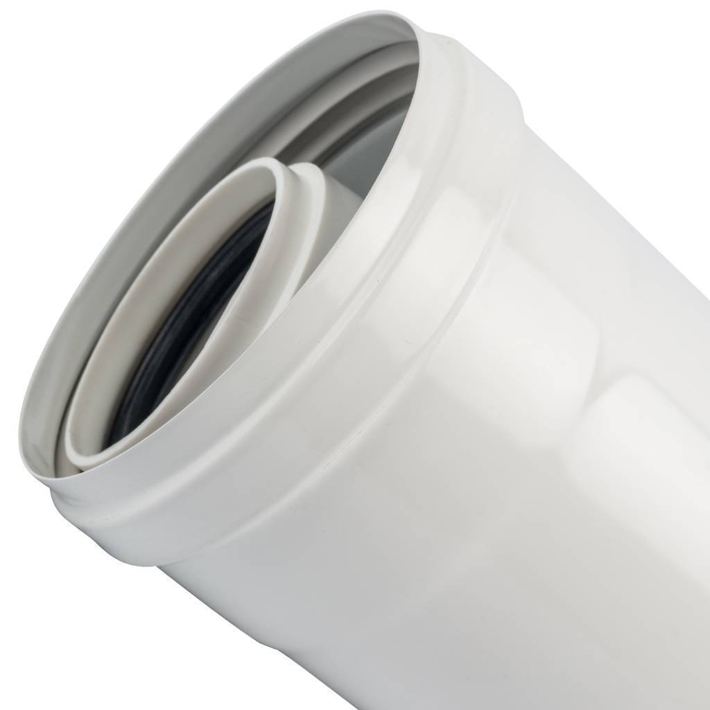 Элемент дымохода конденсационного Stout труба 250 мм D60/100 м/п PP-FE