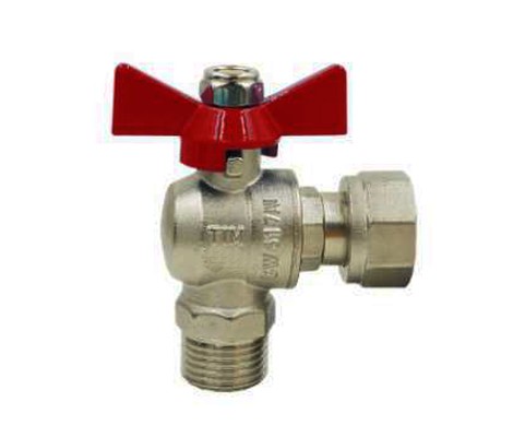 Кран шаровый TIM НГ угловой ВН 1/2"