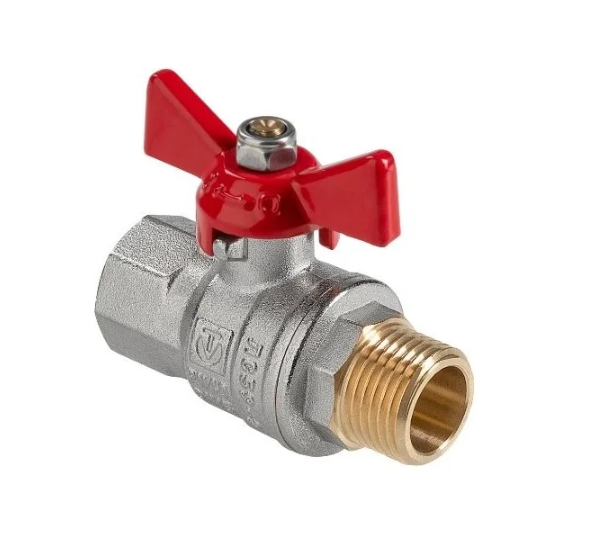 Кран шаровый полнопроходной VALTEC, рукоятка-бабочка VT.417.N.04