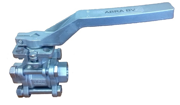 Кран шаровой резьбовой с ISO фланцем SS316 ABRA-BV11-040