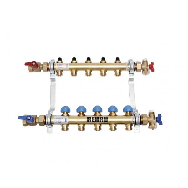 Коллекторная группа НН 1" x 3 вых 3/4"EK Rehau HKV