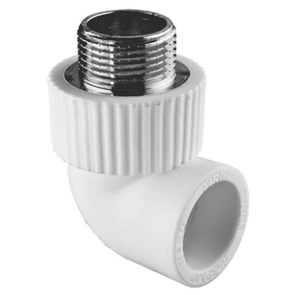 Угольник TEBO бел. PP-R комб. 20х1/2" НР (20/160)