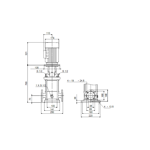 Насос Grundfos CR3-29 A-FGJ-A-E-HQQE