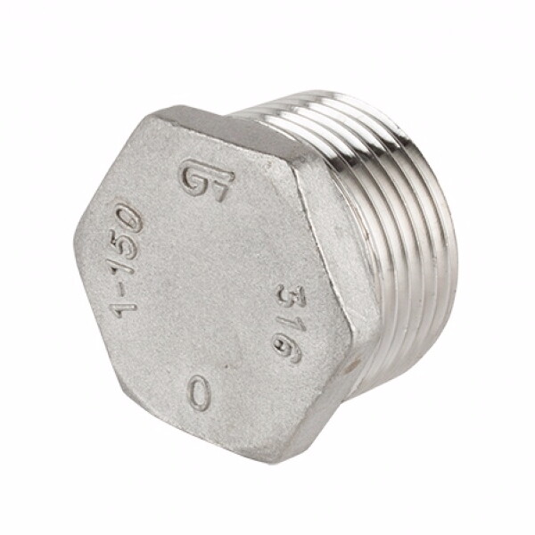 Заглушка шестигранная GENEBRE 0290 06, DN025 (1") PN20, корпус - AISI316 (CF8M)  НР, резьба BSPT