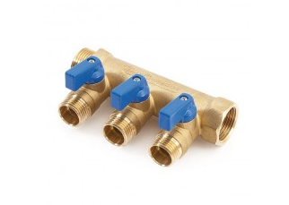 Коллектор General Fittings 6200 (2 выхода) синий шаровой