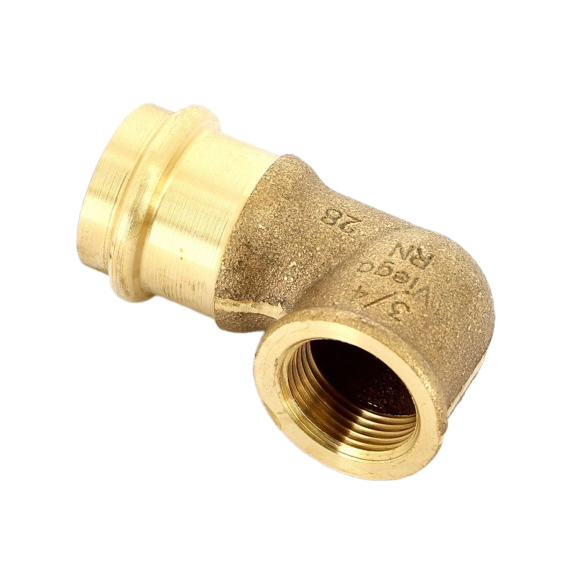 Угловой переход BP 90° Sanpress с SC-Contur 28x3/4", бронза, модель 2214.2