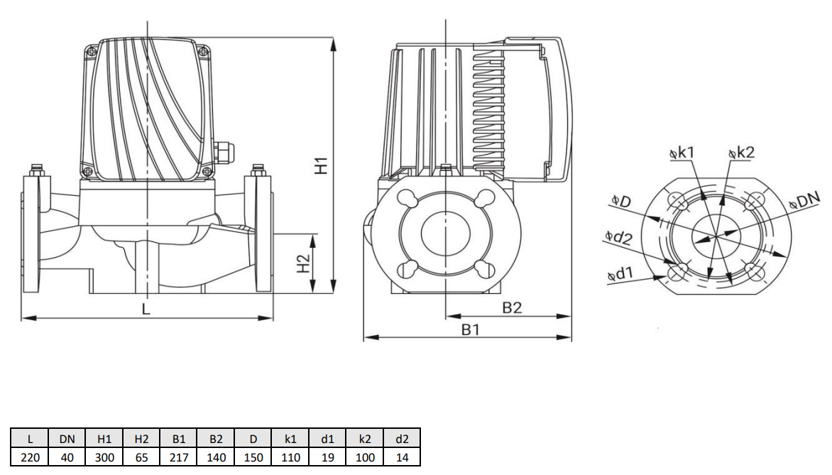 Циркуляционный насос Wellmix WRE BASIC 40-100 F_220V