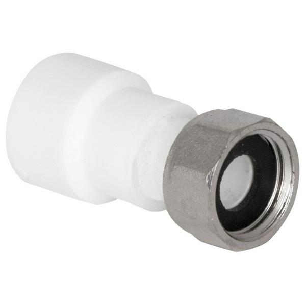 Муфта TEBO бел. PP-R с накидной гайкой 20х1/2" (50/300)